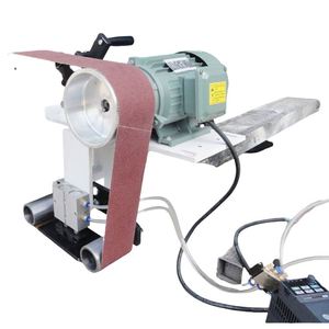 Lijadora de Banda Abrasiva Metálica de Doble Propósito Vertical y Horizontal para Desbarbar y Pulir Piezas de Cuchillos Metálicos - Product Image 2