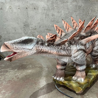 Modèle de stégosaure animatronique grandeur nature de 3 m, modèle de dinosaure grandeur nature avec son et mouvements