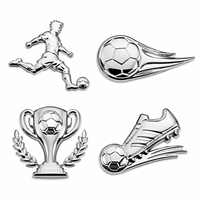 Emblème de voiture sportif en plastique ABS chromé 3D, trophée de football, autocollant étanche pour l'extérieur de la voiture, badge décoratif pour le coffre arrière du camion