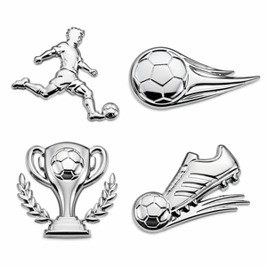 Emblème de voiture sportif en plastique ABS chromé 3D, trophée de football, autocollant étanche pour l'extérieur de la voiture, badge décoratif pour le coffre arrière du camion - Product Image 1