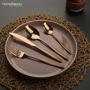 <span class=keywords><strong>Restaurant</strong></span> flatware set spoons fork knife stainless steel gold cutlery - Product Image 6