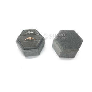 Octagonal Velvet <b>Ring</b> Box Wholesale Multi Color Options Retail Display In Boutiques for Jewelry <b>Storage</b> Gift Giving - Product Image 6