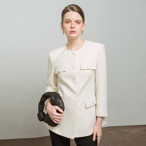 Veste en laine ivoire facile à porter Anti-rides respirant formel Visco soie emballage personnalisé fabriqué au Vietnam fabricant - Product Image 6