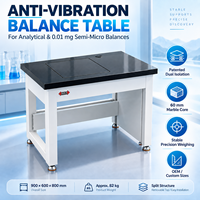 Table de laboratoire d'analyse antivibrante en acier laminé à froid durable avec plateau en marbre en promotion