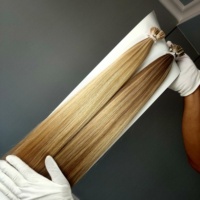 Cheveux humains Remy 100% russes de l'usine Dragonbeauty, 10-30 pouces, vierges, à pointe I, double épaisseur, pointes épaisses, blonds