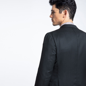 Su misura su misura di alta qualità classico 100% lana Business Slim Fit cappotto formale nero <span class=keywords><strong>blazer</strong></span> per gli uomini - Product Image 5