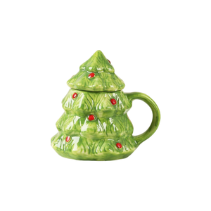 Cute Cartoon Christmas <b>Ceramic</b> Cup with <b>Lid</b> Large Capacity Christmas <b>Mug</b> with Handle - Product Image 1
