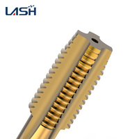 LANSHEN - Tige de taraudage droite en alliage d'aluminium 6542 plaqué titane, profondeur de travail 17mm-48mm, pour gaucher, dureté 60HRC, diamètre 3-30mm