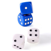 Cubes acryliques de couleur unie aux coins arrondis, grands dés D6 de 30 mm pour jeux de société