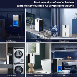 7 colori luce LED 95 OZ serbatoio acqua 1000 Sq ft Auto spegnimento Peltier Semi condotta piccolo 2.8L aria Mini casa 2800ML deumidificatore - Product Image 6