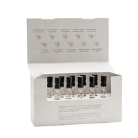 Boîte cadeau de luxe avec logo personnalisé en feuille d'or, vernis UV sélectif, finition mate, taille sur mesure pour coffret découverte de parfums