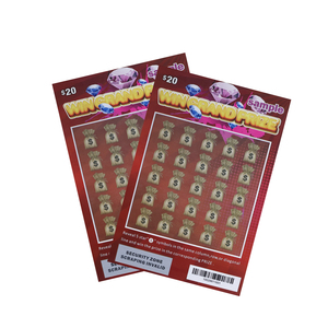 Billets de loterie à gratter instantanés de haute qualité multiples chances de gagner l'impression de jeux de loterie de cartes à gratter - Product Image 3