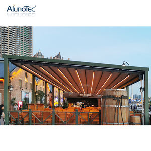 Gazébo <span class=keywords><strong>solaire</strong></span> de jardin rétractable en aluminium, toit rétractable, bâche de Pergola, de haute qualité, 2 pièces - Product Image 3