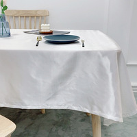 Couverture de table en satin de soie de restaurant de banquet de qualité supérieure beige rectangle d'hôtel