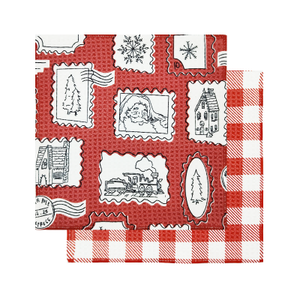 Custom Digital Printed Premium Kitchen Dish Hand Recycled Microfiber Waffle Tea Towel - Product Image 2