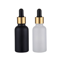 Leere 30ml Glasbehälter ätherisches Öl Luxus matt schwarz bunt Glas Augentropfen Flaschen Fabrik verkauf
