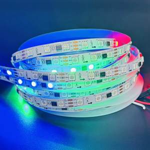 Tira de <span class=keywords><strong>LED</strong></span> WS2811 de <span class=keywords><strong>Color</strong></span> de Ensueño, SMD5050, 60 <span class=keywords><strong>LED</strong></span>/M, Tira de <span class=keywords><strong>LED</strong></span> Programable por Píxeles Externos, PCB Blanco y Negro, <span class=keywords><strong>LED</strong></span> a Todo <span class=keywords><strong>Color</strong></span> - Product Image 3