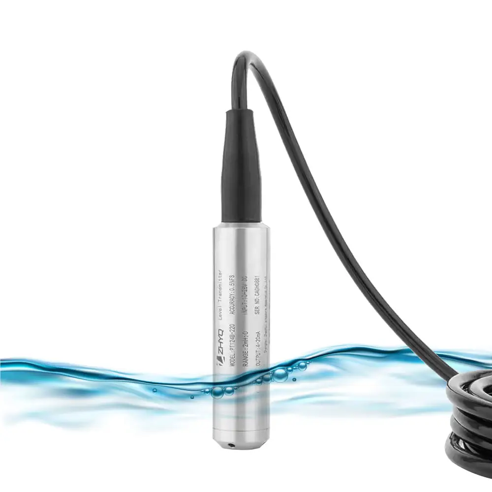 ZHYQ ad alta precisione 4-20ma / RS485 tipo sommergibile sensore di pressione del livello dell'acqua per serbatoio dell'acqua sott'acqua