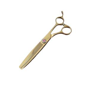 Ciseaux de toilettage pour animaux Scissors Factory 440C, ciseaux à effiler XD-7 pouces, outil professionnel de coupe de poils pour chiens et chats - Product Image 1