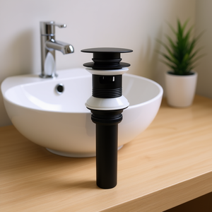 Desagüe moderno para lavabo de baño de 2.8 pulgadas con tapón emergente, acabado mate, diseño contemporáneo para lavabo tipo tazón - Product Image 2