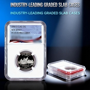 硬质塑料级钱币展示盒 NGC PCGS 认证硬币保护盒，带定制标签 - Product Image 2