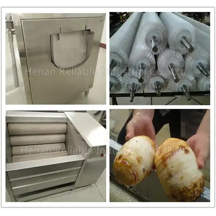 Automatic Professional Fruit Roller Washer Vegetable Potato Cleaning Washing And Peeling Machine 7kg