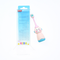 Brosse à dents pour bébé et tout-petit à poils super fins, design robot mignon, emballage personnalisé en boîte PET, prix d'usine