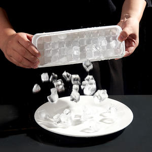 Moule à crème glacée en silicone de qualité alimentaire personnalisé, pliable, <span class=keywords><strong>pour</strong></span> glaçons en forme de pastilles avec couvercle, moule à glaçons en silicone <span class=keywords><strong>pour</strong></span> congélateur - Product Image 2