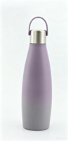 Bouteille d'eau pétillante 600 ml en forme de cola, intérieur en acier inoxydable 304, sans plastique, pour porte-gobelet de voiture et porte-bidon de vélo