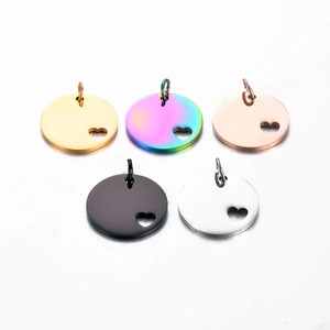 Pendentif rond vierge pour animaux de compagnie de 25 mm en gros, breloque gravable en acier inoxydable pour nom de chien, chat et numéro de téléphone, cadeaux accessoires personnalisés - Product Image 3