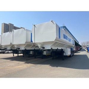 Semirremolque de 3 Ejes y 30 Toneladas para Transporte de Alimentos a Granel, Remolque de Descarga de Alimentos para Pollos, Precio de Fábrica - Product Image 1