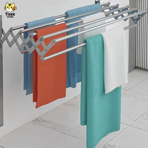 TGYW Séchoir à <span class=keywords><strong>linge</strong></span> mural pliable en acier inoxydable de 80 cm, gain de place, avec 7 barres - Product Image 1