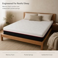 Matelas à ressorts ensachés avec mousse à mémoire de forme, matelas compressé sous vide en boîte, matelas de soutien pour la maison, la chambre et l'hôtel