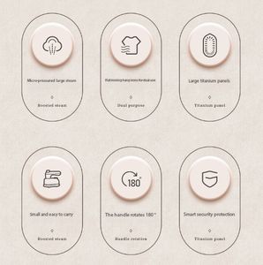 Nueva Plancha de Vapor Portátil de Mano, Pequeña Plancha Eléctrica, Plancha en Seco y Húmedo, Rotación de 180 Grados Manillar de Hierro - Product Image 5