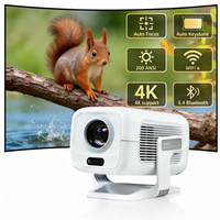 Projecteur 4K 1080P entièrement amélioré avec Android 14 et fonction de correction trapézoïdale automatique pour home cinéma