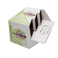 Carton d'expédition de boissons imprimé avec logo personnalisé, 4, 6 ou 12 packs avec poignée pour l'emballage de bouteilles de jus, de bière et de soda