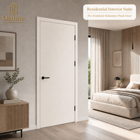 Pintu Kayu Interior Modern Pra-finishing Inti Solid Kedap Suara untuk Proyek Apartemen di AS