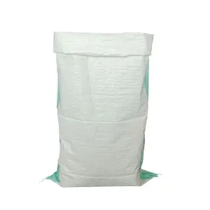 China Factory 25kg flexo printing white pp woven bags packing zinc oxide polypropylene chemical sacks