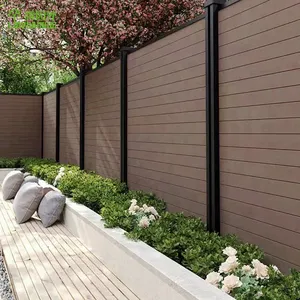 Linyuanwai Outdoor Wpc Fencing Wood Plastic Composite Co-extrusion Fence Panel
