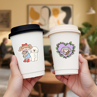 Couvre-tasses à café recyclables 80mm 90mm en plastique PS jetables, couvercles plats anti-fuite pour tasses à café en papier pour boissons