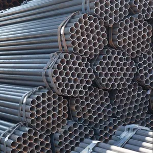 Kaynaklı Spiral A500 siyah çelik borular kaynak için 2 inç egzoz borusu drenaj borusu üreticileri