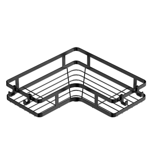 Support de rangement mural en métal à double niveau du fabricant professionnel pour salle de bain toilette cuisine coin-support <span class=keywords><strong>Triangle</strong></span> sans poinçon - Product Image 2