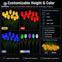 Lampes LED en forme de tulipe pour extérieur, éclairage de fleurs artificielles pour jardin, paysage, parc à thème, projets commerciaux, décorations