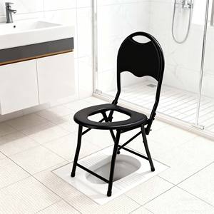 Chaise de toilette pliante moderne et portable en métal antidérapante pour personnes âgées, approvisionnement direct usine de meubles - Product Image 3