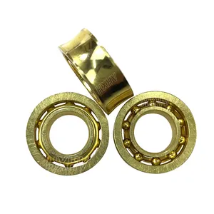 HXHV UR188 GCr15 Rings 10 balls crown retainer Size 6.35*12.7*4.762mm Concave Golden color titanium coated bearing