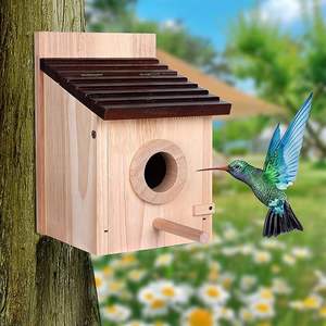 Ahşap kuş evleri ile açık havada için kutup ispinoz Hanging Cardinals asılı Birdhouses gümrükleme bahçe ülke evler - Product Image 1