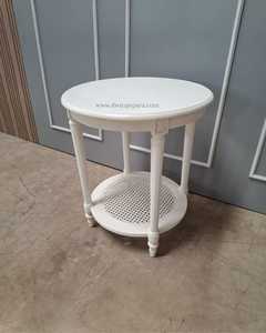 Table console en bois massif avec accents en rotin Mobilier classique design d'Indonésie - Product Image 4