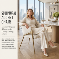 Chaise de salle à manger italienne de luxe léger, moderne et minimaliste, design décontracté pour restaurant, dossier en laine d'agneau, structure en acier pour la maison