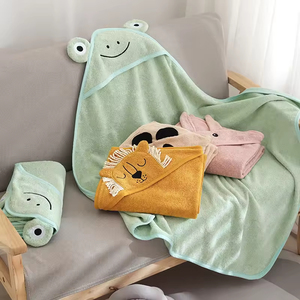 Nouvelle Offre : <span class=keywords><strong>Cape</strong></span> <span class=keywords><strong>de</strong></span> <span class=keywords><strong>Bain</strong></span> et Peignoir pour Bébé 100% Coton à Capuche, Style Animalier Ultra Doux et Très Absorbant - Product Image 1