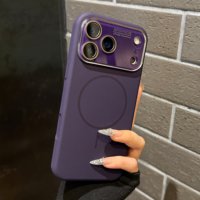 Coque pour iPhone 17 Pro Max avec aimant, en silicone liquide tout-en-un, anti-chute, compatible iPhone 16, 15, 14, 13, avec film de protection pour objectif